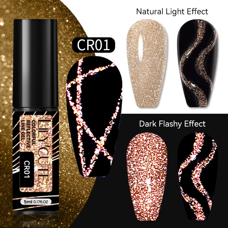 Colorful Reflective Line Gel 5ml Gel Nail Polish LILYCUTE CR01 