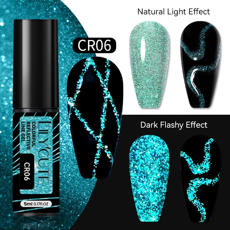 Colorful Reflective Line Gel 5ml Gel Nail Polish LILYCUTE CR06 