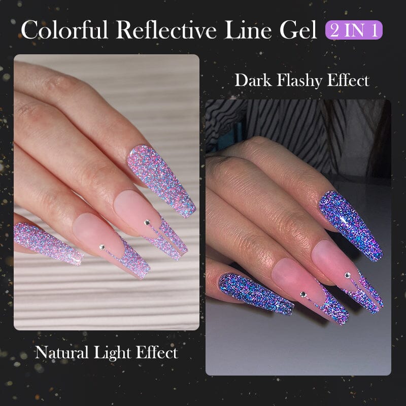 Colorful Reflective Line Gel 5ml Gel Nail Polish LILYCUTE 