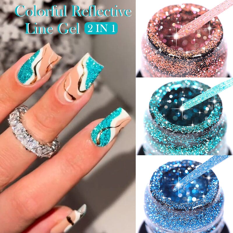 Colorful Reflective Line Gel 5ml Gel Nail Polish LILYCUTE 