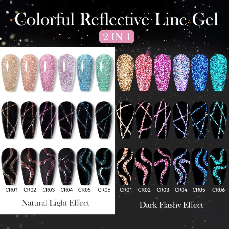 Colorful Reflective Line Gel 5ml Gel Nail Polish LILYCUTE 