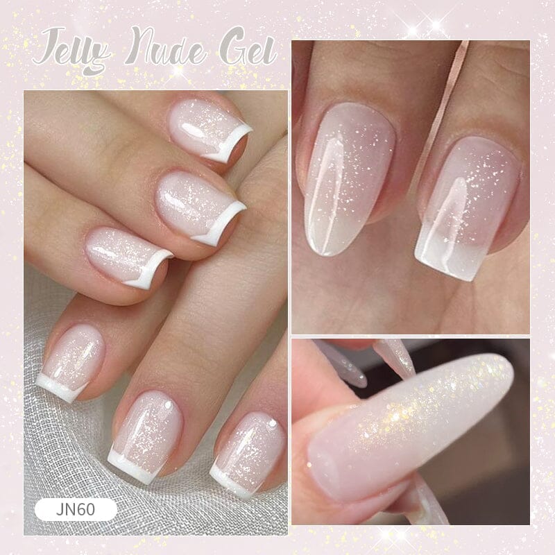 Glitter Nude Pink Jelly Nude Gel 10ml (JN51-JN74) Gel Nail Polish BORN PRETTY 