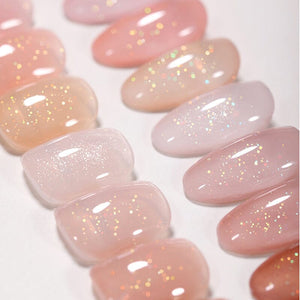 Glitter Nude Pink Jelly Nude Gel 10ml (JN51-JN74) Gel Nail Polish BORN PRETTY 