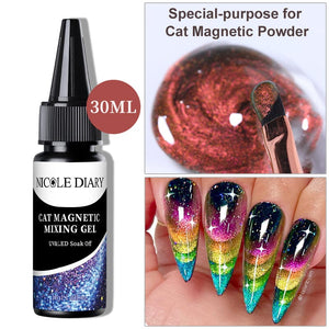 Cat Magnetic Mixing Gel 30ml Gel Nail Polish NICOLE DIARY 