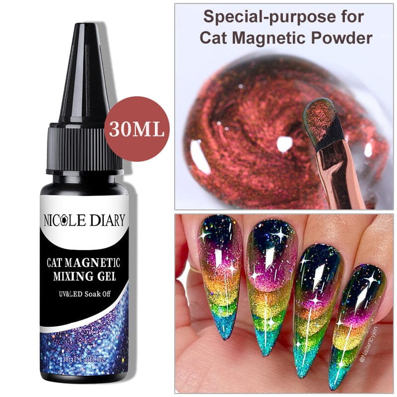 Cat Magnetic Mixing Gel 30ml Gel Nail Polish NICOLE DIARY 