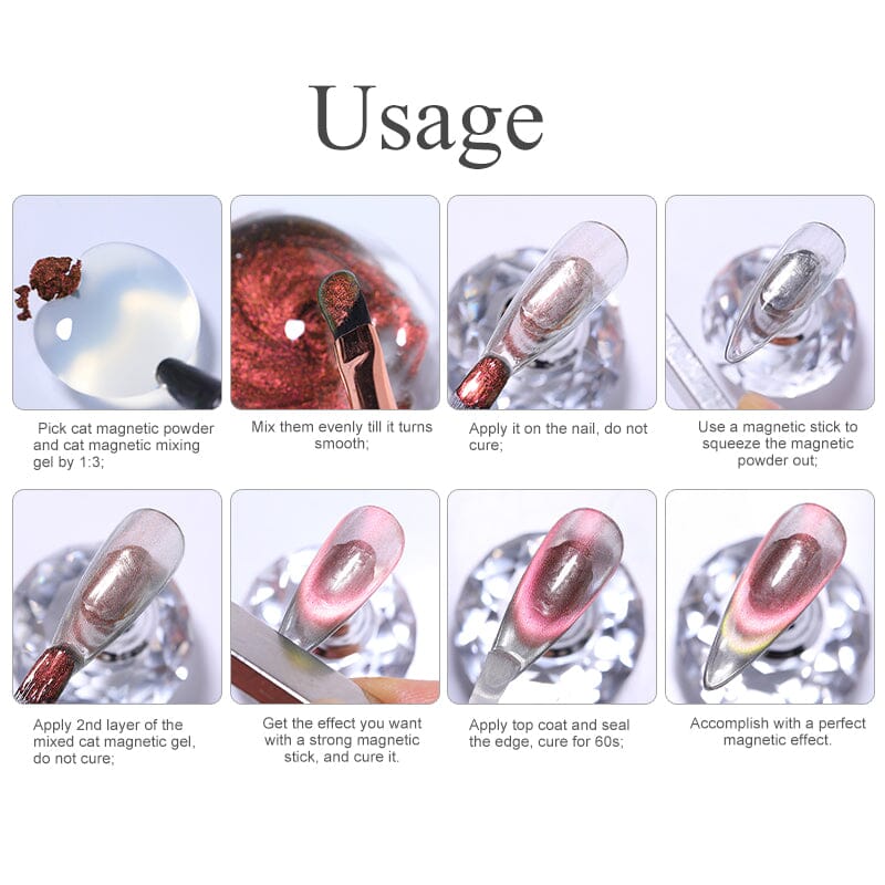 Cat Magnetic Mixing Gel 30ml Gel Nail Polish NICOLE DIARY 