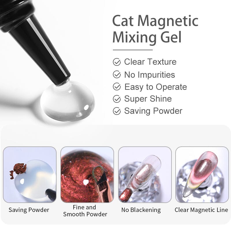 Cat Magnetic Mixing Gel 30ml Gel Nail Polish NICOLE DIARY 