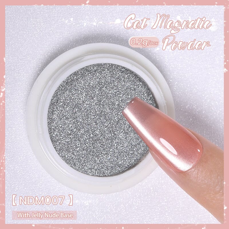 White Cat Magnetic Powder NDM007 Nail Art NICOLE DIARY 