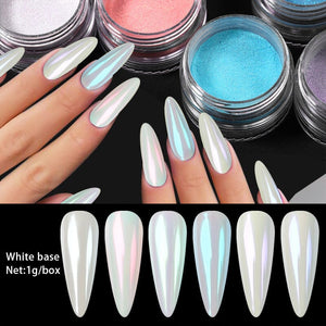 6 Boxes Chrome Nail Powder Set Nail Powder No Brand 