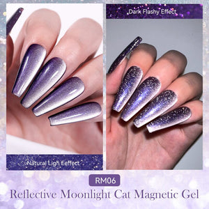 Reflective Moonlight Cat Magnetic Gel RM06 10ml Gel Nail Polish BORN PRETTY 