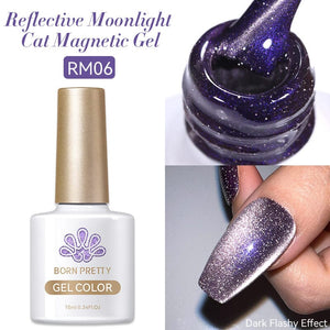 Reflective Moonlight Cat Magnetic Gel RM06 10ml Gel Nail Polish BORN PRETTY 