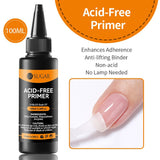 Base Top Function Gel 100ml Base & Top Coat UR SUGAR Acid-Free Nail Primer 