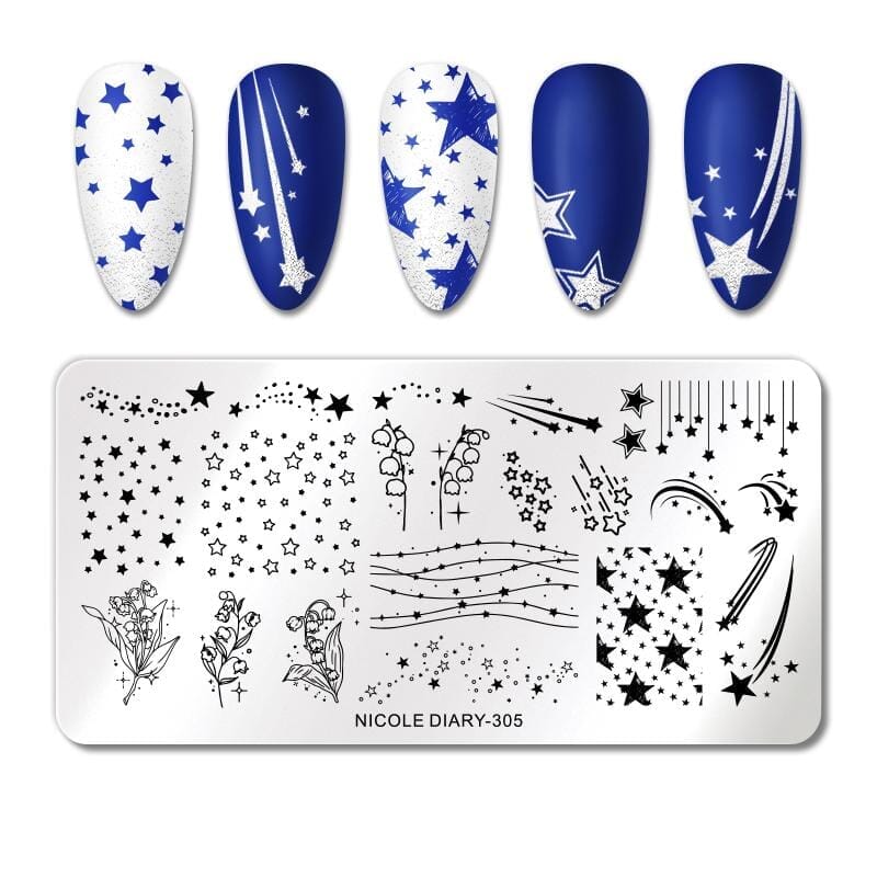 Rectangle Nail Stamping Plates Stamping Nail BORN PRETTY 