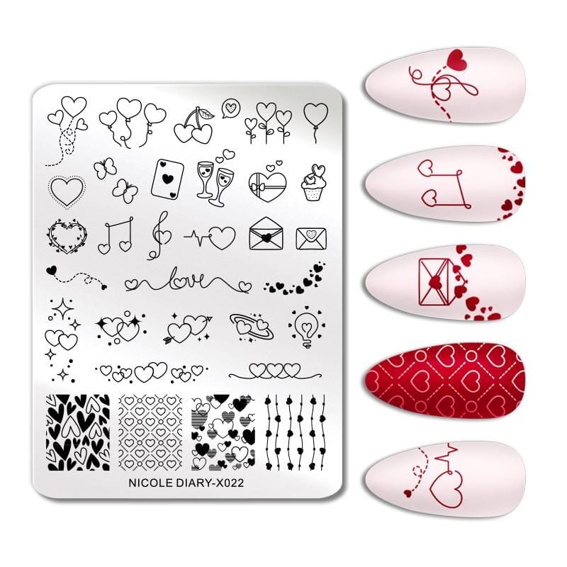 Rectangle Nail Stamping Plates Stamping Nail BORN PRETTY 