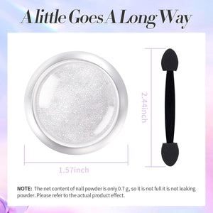 Silver Metallic Chrome Pearl Nail Powder Nail Powder BORN PRETTY 