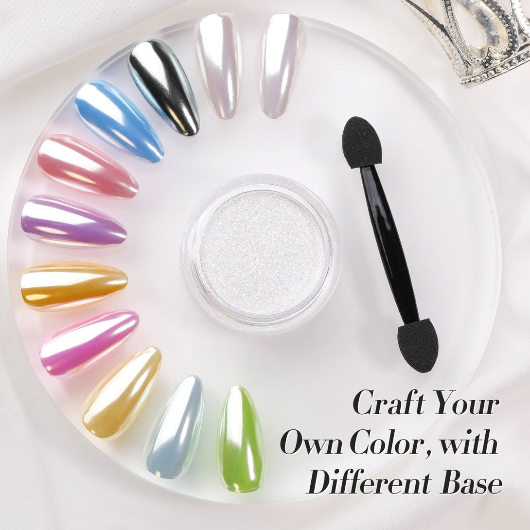 Silver Metallic Chrome Pearl Nail Powder Nail Powder BORN PRETTY 