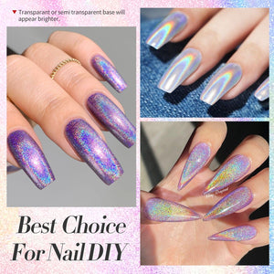[US ONLY] BORN PRETTY Holo Nail Powder Silver Chrome Powder Nail Powder BORN PRETTY 