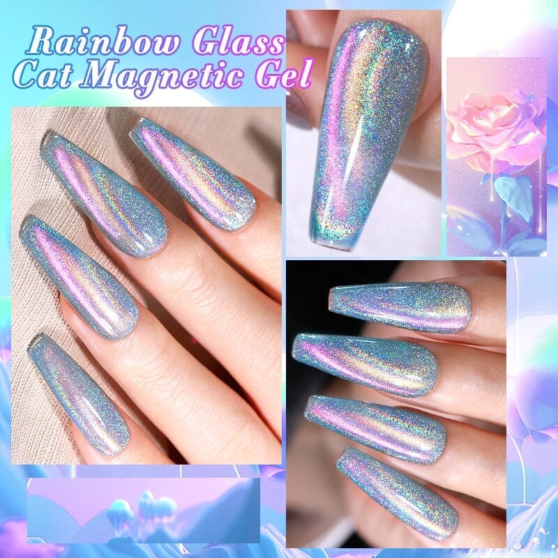 Colored Cat Magnetic Gel MY228 Colorful Laser 10ml Gel Nail Polish BORN PRETTY 