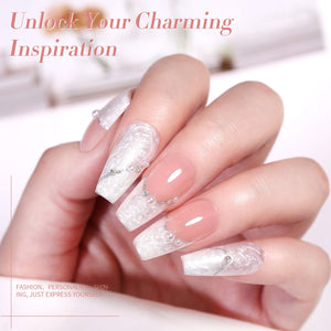 Shell Thread Swirl Gel LW31 Pearl White 15ml Gel Nail Polish BORN PRETTY 