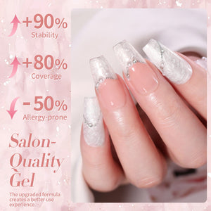Shell Thread Swirl Gel LW31 Pearl White 15ml Gel Nail Polish BORN PRETTY 