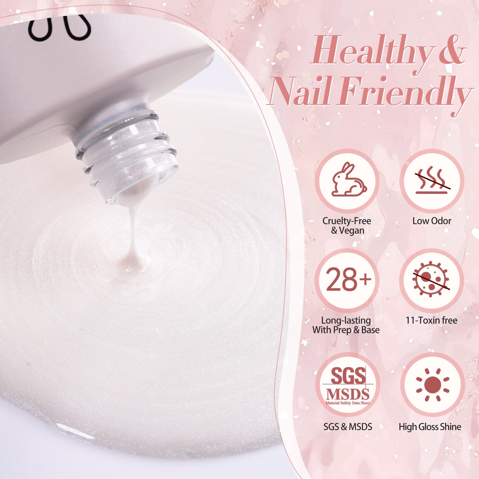 Shell Thread Swirl Gel LW31 Pearl White 15ml Gel Nail Polish BORN PRETTY 