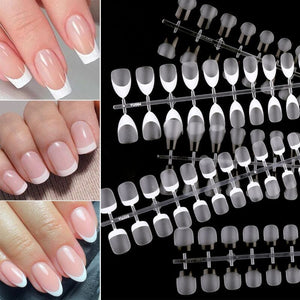 30pcs White French Short Almond Press on Nails Nail Tips No Brand 