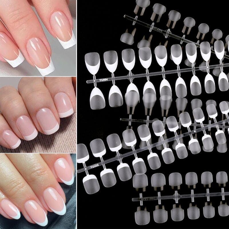 30pcs White French Short Almond Press on Nails Nail Tips No Brand 