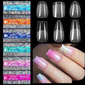 600pcs Water Drop Semi-matte False Nail Tips Nail Tips No Brand 