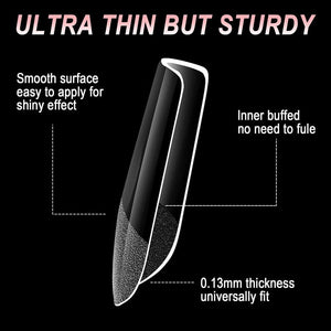 600pcs Water Drop Semi-matte False Nail Tips Nail Tips No Brand 