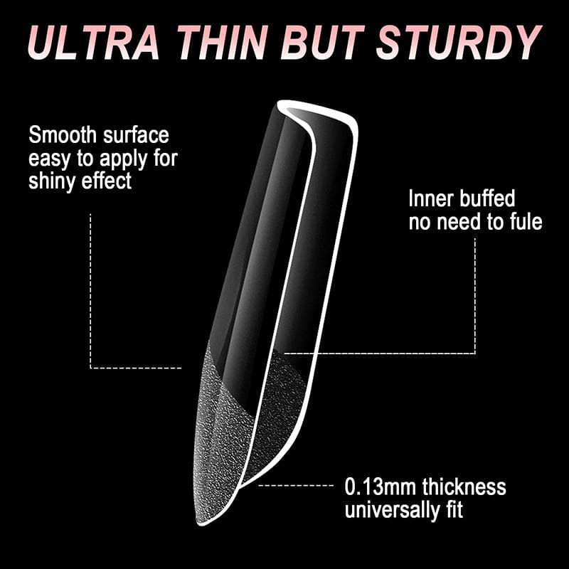 600pcs Water Drop Semi-matte False Nail Tips Nail Tips No Brand 