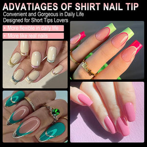 600pcs Water Drop Semi-matte False Nail Tips Nail Tips No Brand 