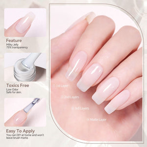Milky Jelly Gel #01 15ml Gel Nail Polish BORN PRETTY 