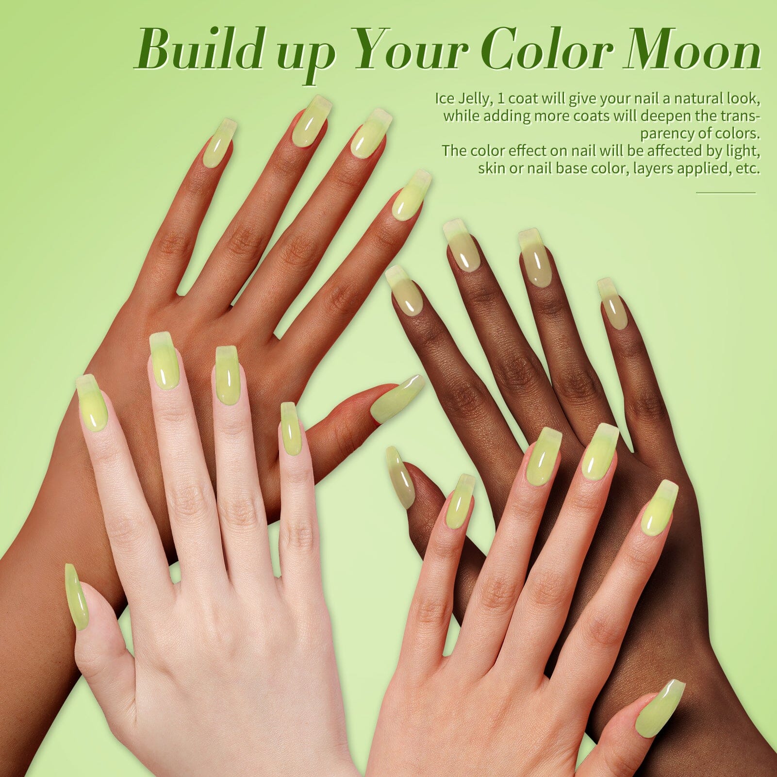 Green Hema-Free Ice Jelly Gel Polish #02 15ml Gel Nail Polish BORN PRETTY 
