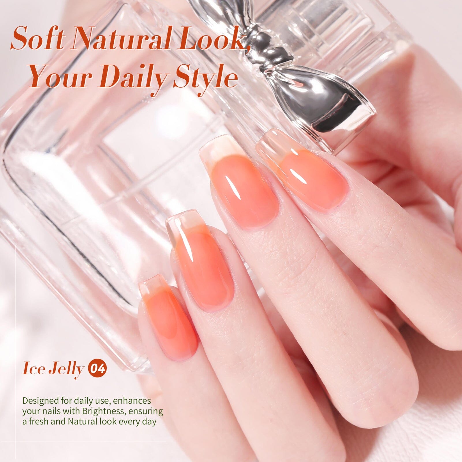 Orange Hema-Free Ice Jelly Gel Polish #04 15ml Gel Nail Polish BORN PRETTY 