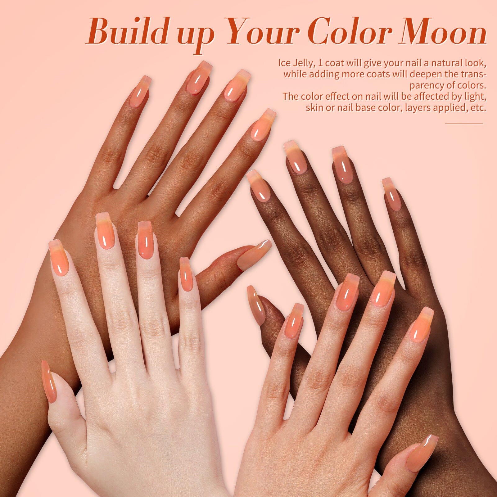 Orange Hema-Free Ice Jelly Gel Polish #04 15ml Gel Nail Polish BORN PRETTY 