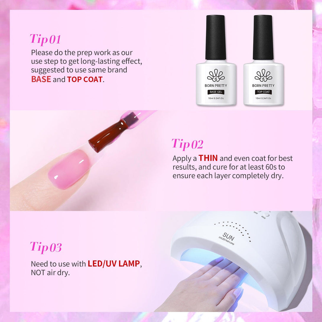 [US ONLY] Pink Hema-Free Ice Jelly Gel Polish #05 15ml Gel Nail Polish BORN PRETTY 