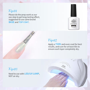 Light Blue Hema-Free Glitter Jelly Gel Polish #02 15ml Gel Nail Polish BORN PRETTY 