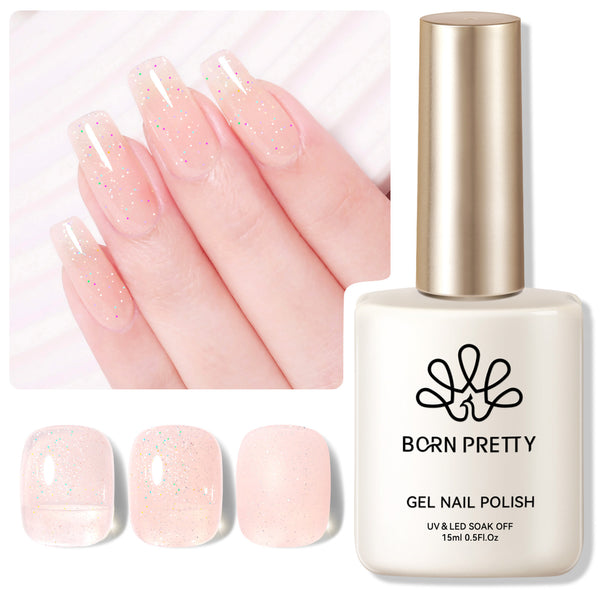 [US ONLY] Hema-Free Glitter Jelly Gel Polish #03 Nude 15ml