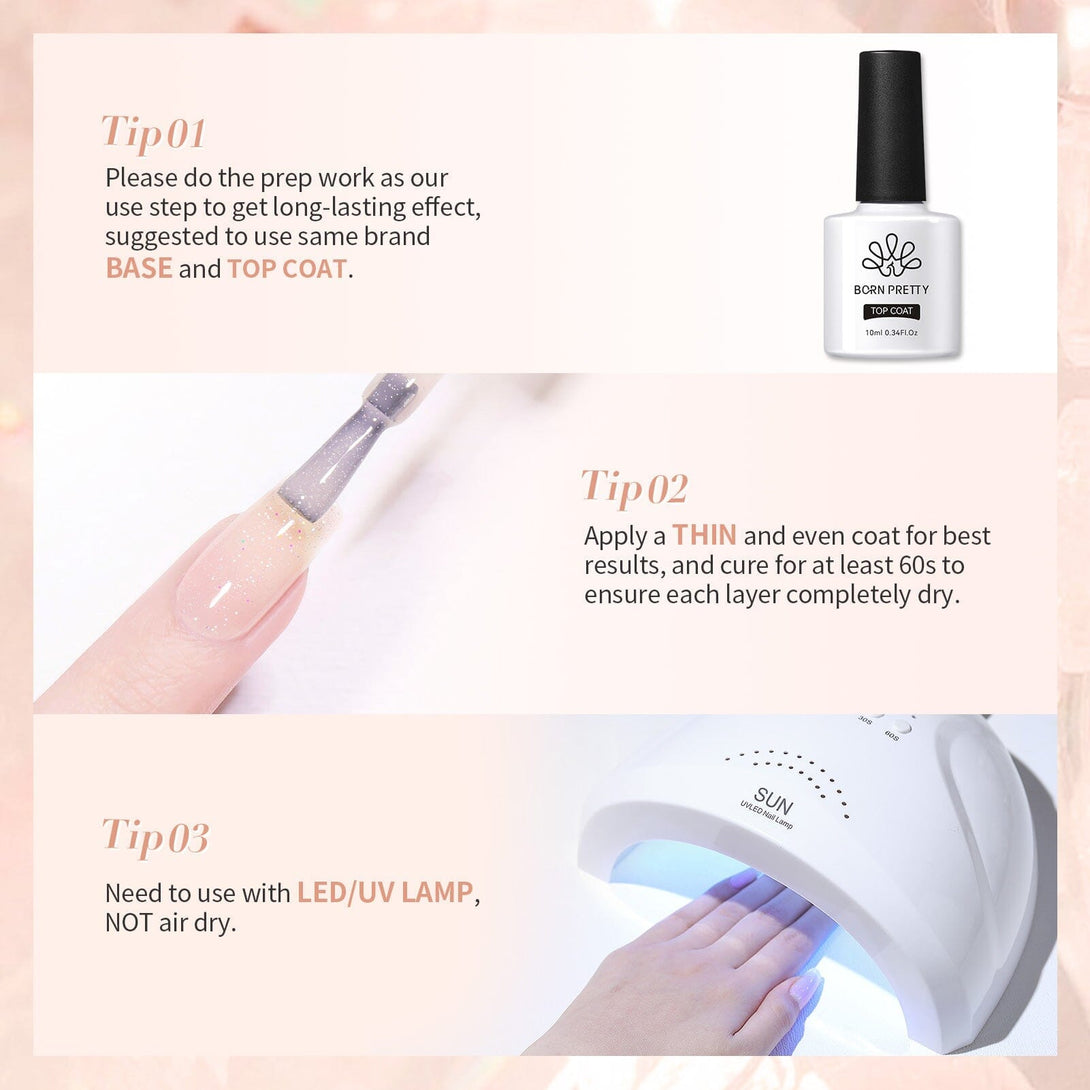 Nude Hema-Free Glitter Jelly Gel Polish #03 15ml Gel Nail Polish BORN PRETTY 