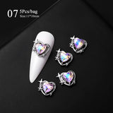 5pcs Rhinestones Metal Nail Decorations #02 Clearance No Brand 
