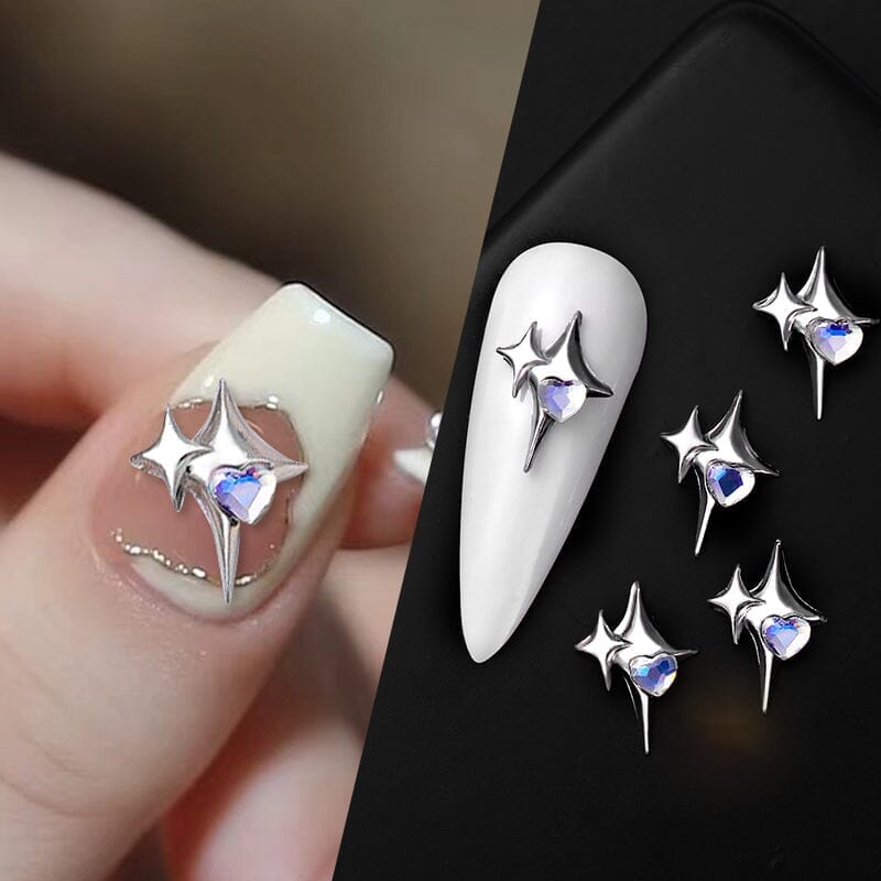 5pcs Rhinestones Metal Nail Decorations Nail Art No Brand 