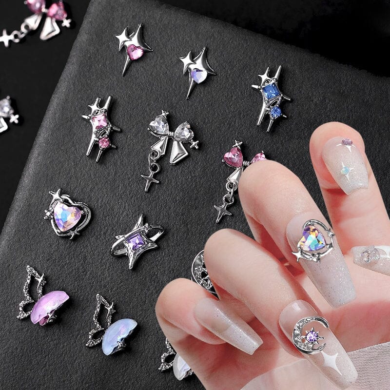 5pcs Rhinestones Metal Nail Decorations Nail Art No Brand 