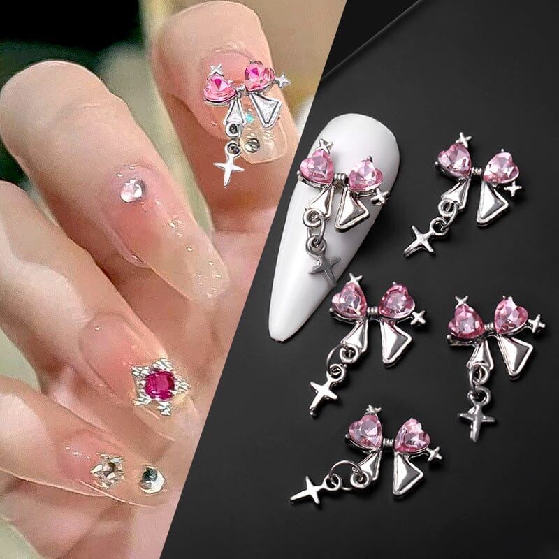 5pcs Rhinestones Metal Nail Decorations Nail Art No Brand 