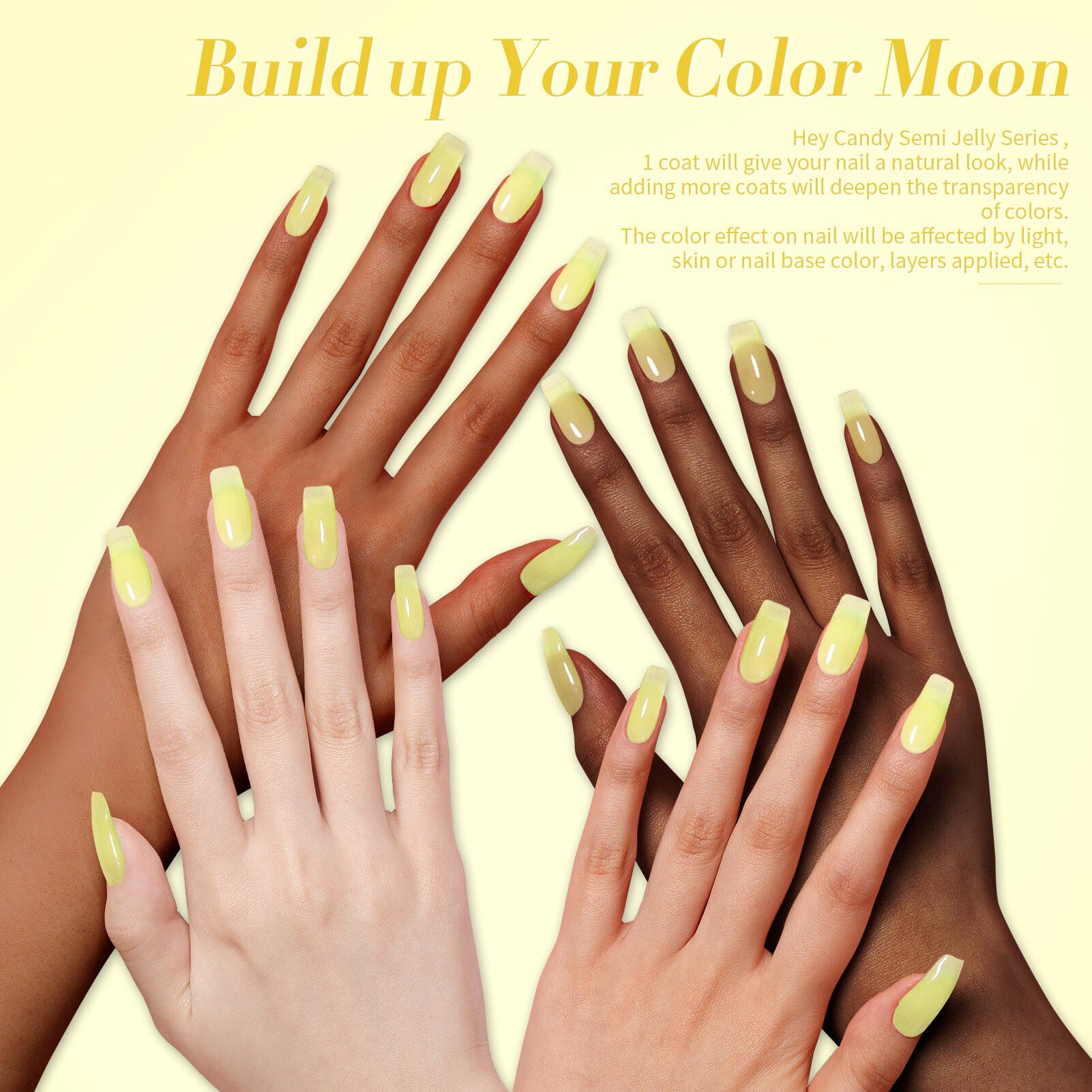 6 Colors Hey Candy Semi Jelly Gel Polish Set 7ml Gel Nail Polish BORN PRETTY 