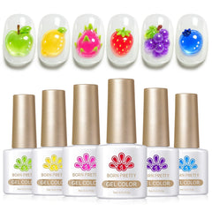 6 Colors Jelly Gel J29 Neon Garden 7ml Gel Nail Polish BORN PRETTY 