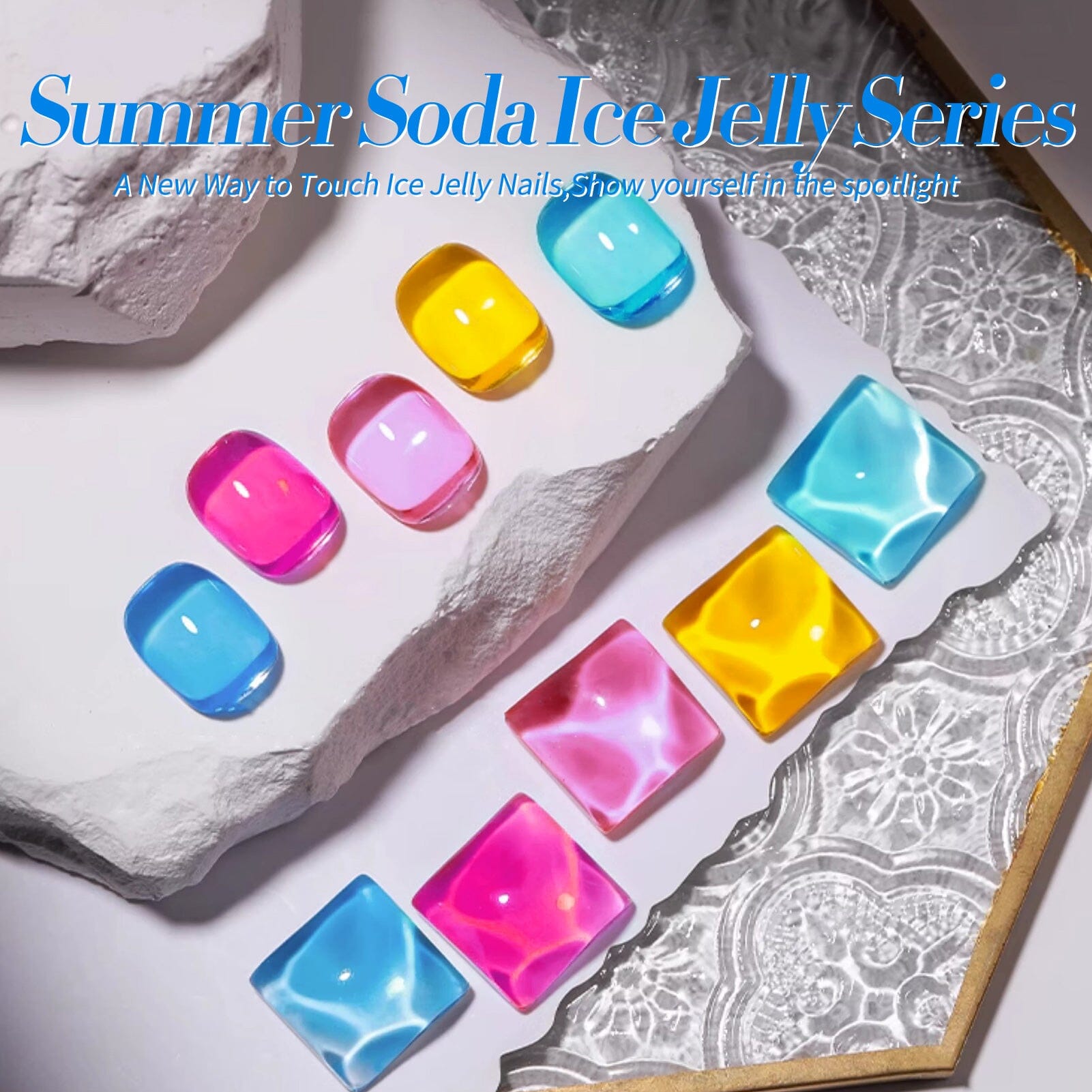6 Colors Jelly Gel J38 Summer Soda 7ml Gel Nail Polish BORN PRETTY 