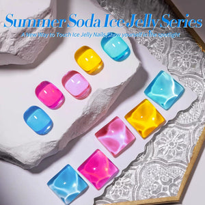 6 Colors Jelly Gel J38 Summer Soda 7ml Gel Nail Polish BORN PRETTY 