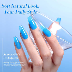6 Colors Summer Soda Ice Jelly Gel Polish Set 7ml Gel Nail Polish BORN PRETTY 