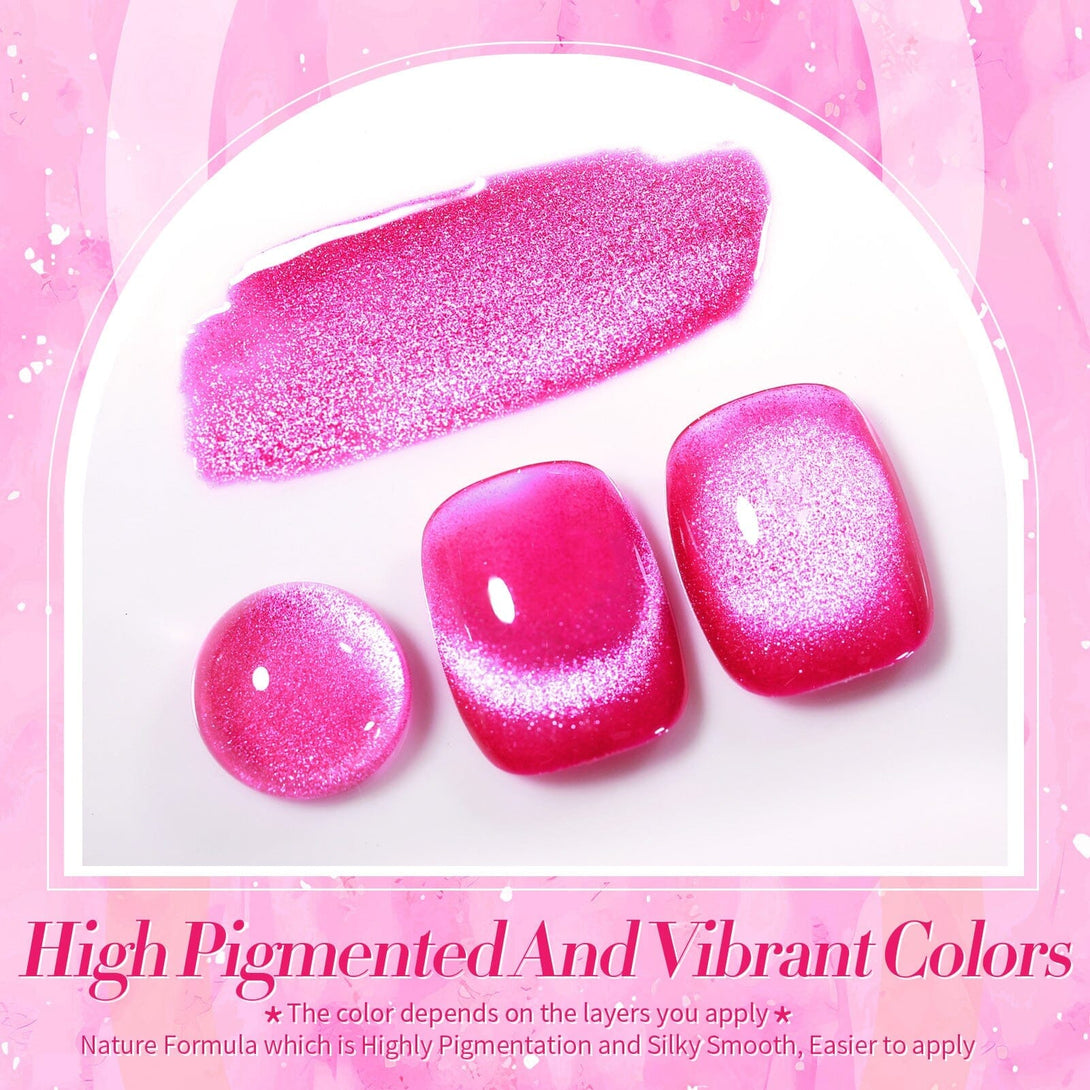 [US ONLY] Rose Red Cat Magnetic Gel Polish 15ml Gel Nail Polish BORN PRETTY 