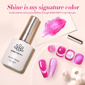 Rose Red Cat Magnetic Gel Polish 15ml Gel Nail Polish BORN PRETTY 